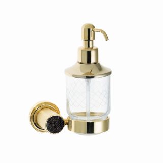 Дозатор для жидкого мыла Boheme Royal Cristal 10932-G-B золото/чёрный